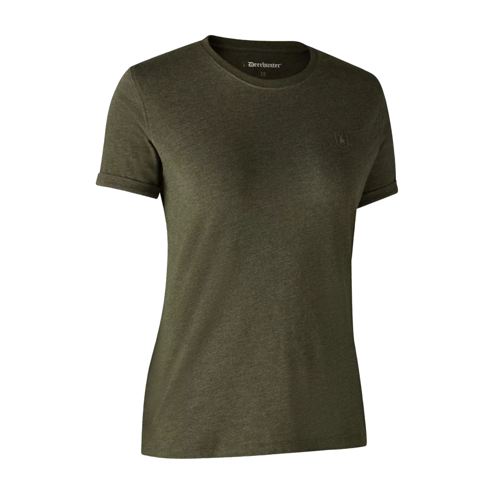 Ladies Basis T-Shirt im 2er-Pack - Adventure Green mel/Brown Leaf mel.