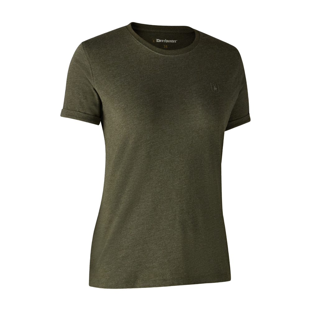 Ladies Basis T-Shirt im 2er-Pack - Adventure Green mel/Brown Leaf mel.