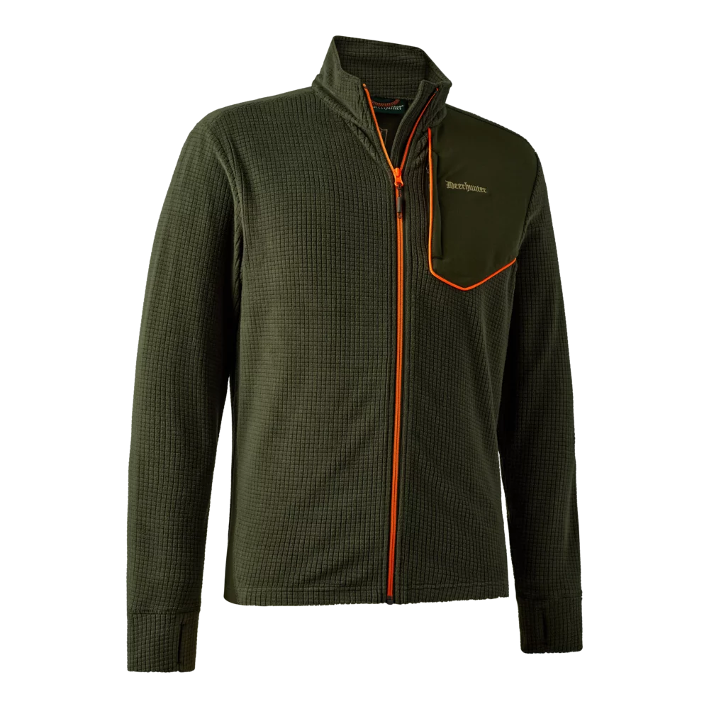 Chamois Full-Zip Fleece - Forest Green