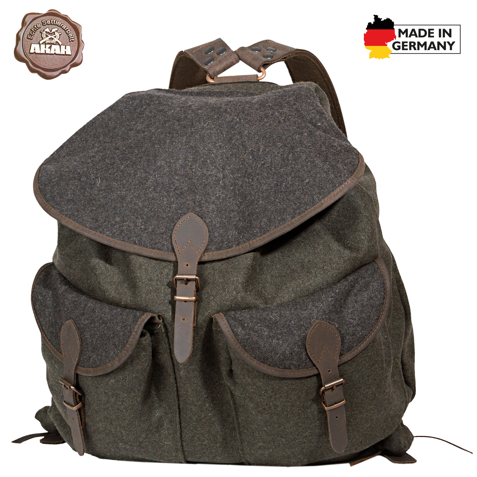 Loden-Rucksack grün/grau