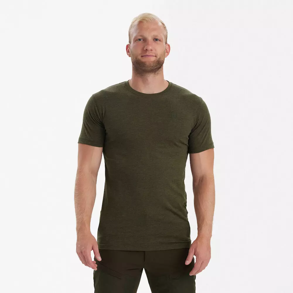 Basic T-Shirt im 2er-Pack - Adventure Green Melange